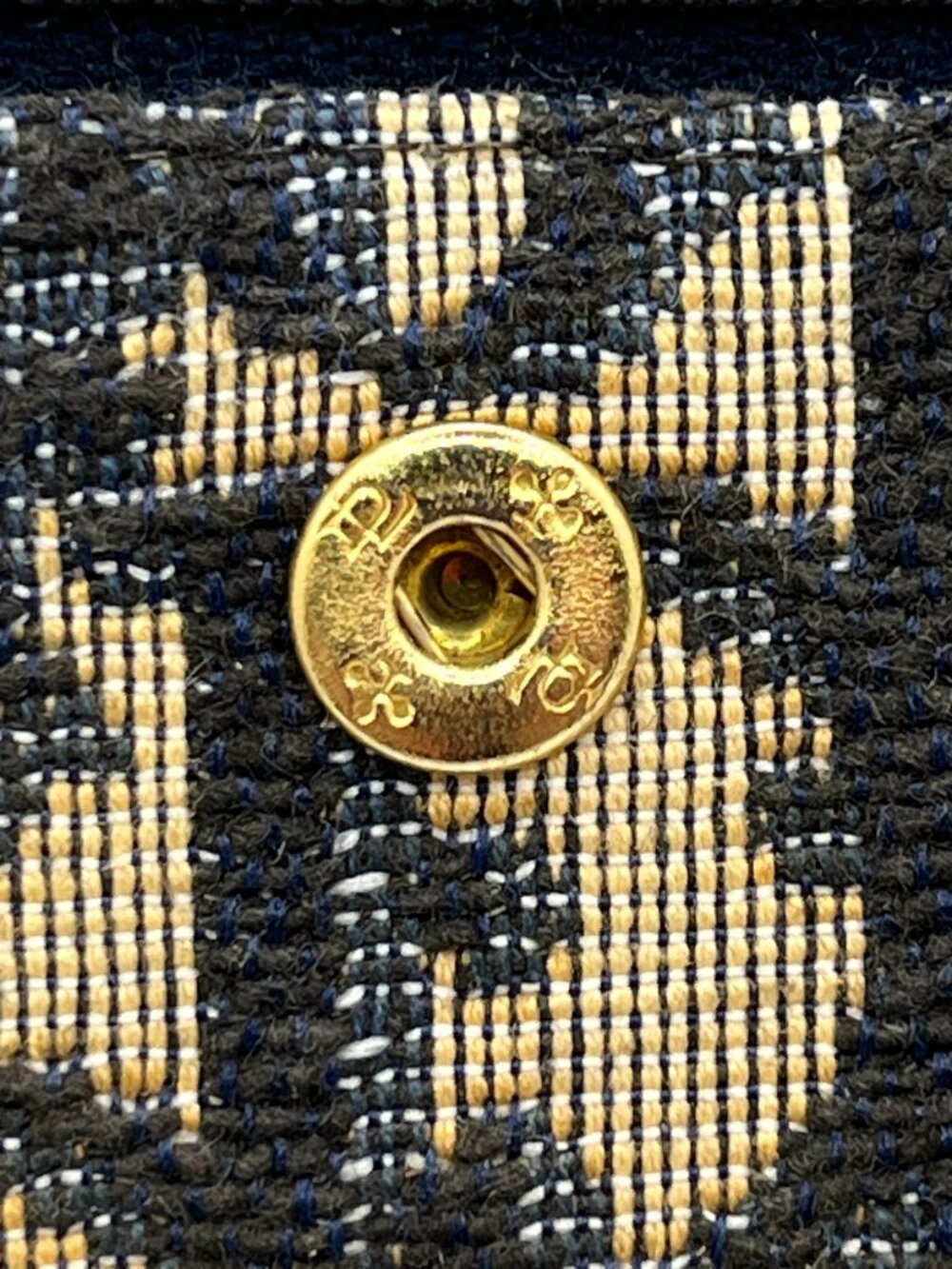 Vintage Christian Dior Navy Trotter Monogram Clutch - Picture 8 of 10